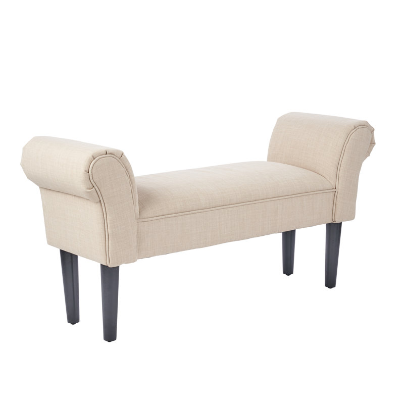 Marlow Home Co. Gepolsterte Schlafzimmerbank aus Holz & Bewertungen